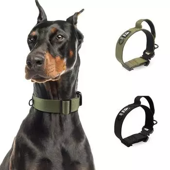 Регулируемый нейлоновый ошейник для больших собак, прочные ошейники для прогулок на открытом воздухе, для тренировок домашних животных, товары для больших собак, золотистого ретривера, питбуля M