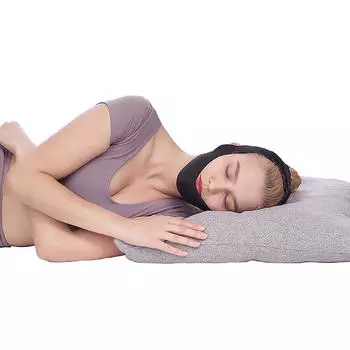 Регулируемый неопреновый ремень против храпа, ремешок для подбородка, предупреждающий храп, капа для рта от храпа, лечение храпа, облегчение храпа для сна розовый