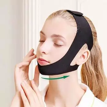 Регулируемый неопреновый ремень против храпа, ремешок для подбородка, предупреждающий храп, капа для рта от храпа, лечение храпа, облегчение храпа для сна чёрный