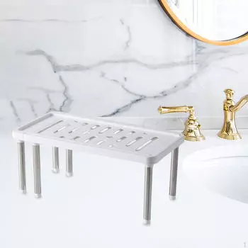 Регулируемый органайзер для полок кухонного шкафа для хранения в кладовой белый