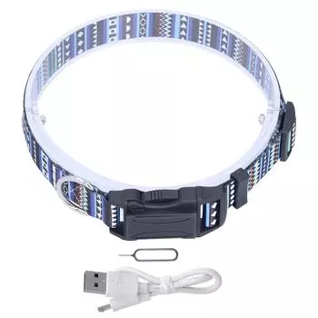 Регулируемый ошейник для домашних животных, анти-потерянный GPS-локатор, интеллектуальное устройство слежения в реальном времени для помещений синий