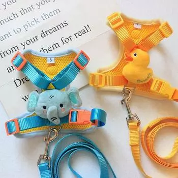 Регулируемый ошейник для французского бульдога для собак с принтом животных, жилет для щенков из полиэстера, поводок для маленьких и средних собак, аксессуары S синий