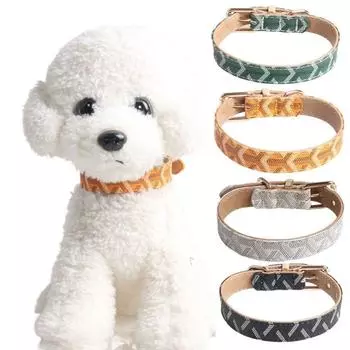 Регулируемый ошейник для собак из искусственной кожи, цветной поводок для собак, модный поводок для собак, тяговый канат для прогулок S-Orange Collar