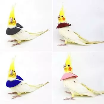 Регулируемый ошейник для восстановления попугая, защита от укусов и травм, фиксирующая лента, ошейник для птиц, аксессуар для домашних птиц S красный