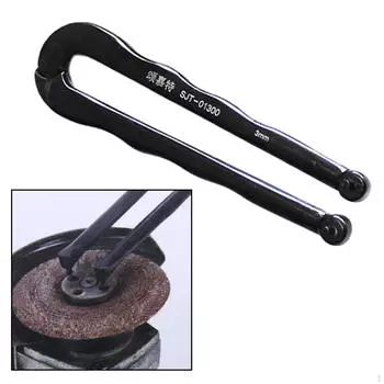 Регулируемый передний гаечный ключ стального штифта для круглых гаек с просверленными отверстиями, расстояние между штифтами 130 мм, длинный 3mm