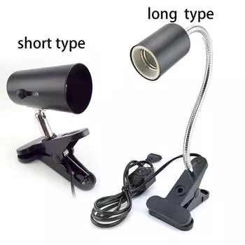 Регулируемый переключатель E27 Держатель цоколя лампы Черепаха Рептилии Зажим для лампы Стол Гибкий для коробки Лампочки short 220V US