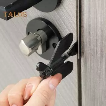 Регулируемый переносной дверной замок, дополнительная конфиденциальность, безопасность дома, дверной стопор, замок, замок для отеля, квартиры, общежития, путешествия, дверной шкафчик из нержавеющей стали 304 чёрный