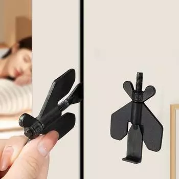 Регулируемый переносной дверной замок, дополнительная конфиденциальность, безопасность дома, дверной стопор, замок, замок для отеля, квартиры, общежития, путешествия, дверной шкафчик из нержавеющей стали 304 чёрный