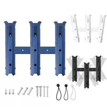 Регулируемый пластиковый держатель удочки Стойка для удочки для лодки Трехполюсный боковой держатель удочки для лодки Охладитель для рыбалки на каяке Прицеп для хранения в гараже