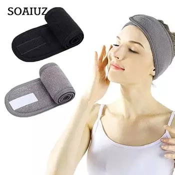 Регулируемый платок для гидротерапии для лица Joliann, банное полотенце для макияжа, спортивный платок серый
