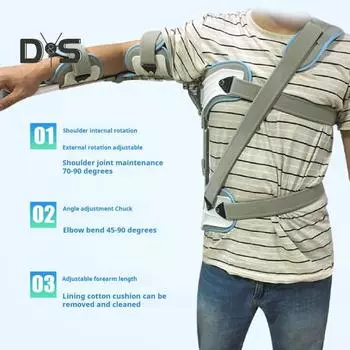 Регулируемый плечевой абдукционный ортез локтевого сустава сгибательно-разгибательный бандаж для фиксации перелома плечевой кости при разрыве вращательной манжеты плеча, облегчение боли