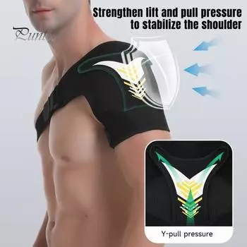 Регулируемый плечевой бандаж для мужчин и женщин, порванная вращающаяся манжета, облегчение боли, компрессионный рукав, обертывание, восстановление, поддерживающий плечевой ремень красный