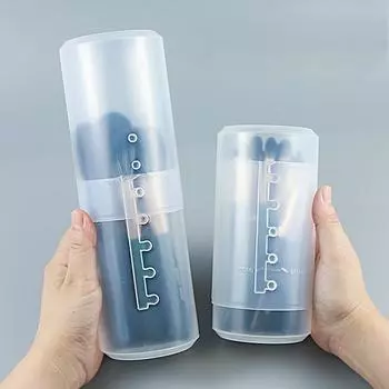 Регулируемый по высоте держатель для кисточек для макияжа из ПВХ, органайзер для хранения дисплея с крышкой чистый