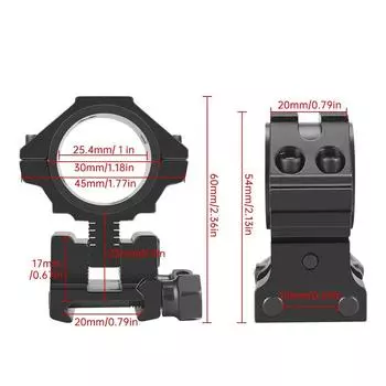 Регулируемый по высоте вертикальный кронштейн 20 мм 25,4/30 мм 20MM
