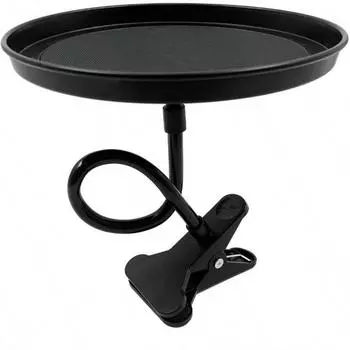 Регулируемый поднос для еды для автомобиля 360° нескользящий поворотный автомобильный столик для еды диаметром 8,7 дюйма поворотный автомобильный поднос для напитков чашка для кофе закуски складной автомобильный поднос для еды чёрный
