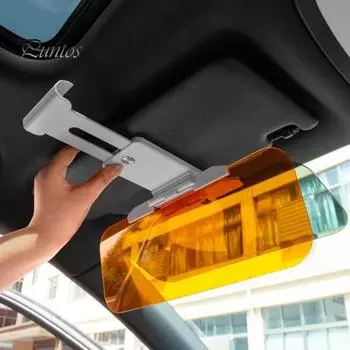 Регулируемый поляризационный солнцезащитный козырек Clear Vision, УФ-защитный, антиослепляющий, улучшенная видимость, автомобильный солнцезащитный козырек, запасные части чёрный