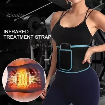 Регулируемый пояс для терапии красным светом, инфракрасная лечебная повязка без помощи рук для облегчения боли, 660 нм, 850 нм, полоски для терапии красным светом для тела US Plug синий