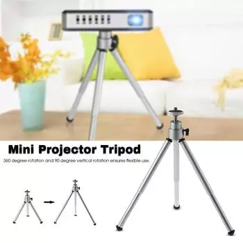 Регулируемый портативный алюминиевый штатив-держатель для мини-проектора камеры серебряный