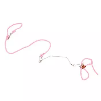 Регулируемый поводок для маленьких домашних хомяков, набор с тяговой веревкой для хорьков розовый