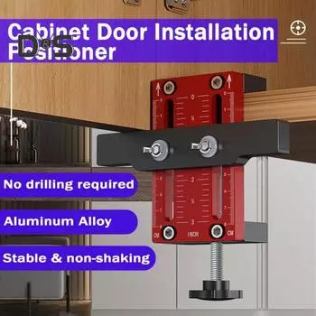 Регулируемый позиционер для установки дверцы шкафа, устойчивый к коррозии, многоразовый локатор для установки дверцы шкафа, универсальное приспособление для крепления оборудования красный