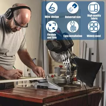 Регулируемый пылезащитный чехол для торцовочной пилы 255, ленточно-шлифовальный станок, мешок для сбора пыли, тканевый мешок для сбора древесной стружки, аксессуары для электроинструментов