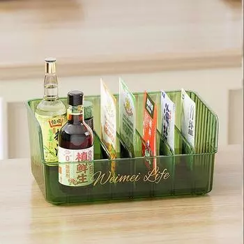 Регулируемый ящик для хранения специй и приправ, пластиковый ящик для хранения специй для дома зелёный