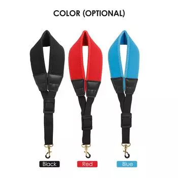 Регулируемый расширенный плечевой ремень, шейный ремень для саксофона, нейлоновый ремень для саксофона, металлический крючок для тенор/сопрано/альт-саксофонов, кларнета красный