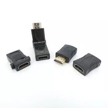 Регулируемый разъем 90 270 градусов HDMI-совместимый мужской к женскому прямому адаптеру-конвертеру прямоугольный локоть для HDTV видео package 4