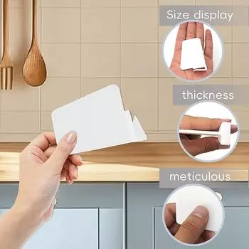 Регулируемый разделитель для холодильника, напечатанный на 3D-принтере – Органайзер с зажимами для раздвижной двери для хранения на боковой полке One Size белый