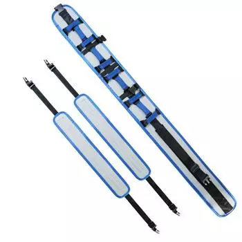 Регулируемый реабилитационный пояс, подъемный пояс для переноса пациентов, разборная фиксирующая лента для талии для пожилых людей, помощь при ходьбе и стоянии S waist 75-110 синий