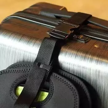 Регулируемый ремень для багажа с пряжкой, однотонный, наборы ремней для чемодана, дорожный, завязанный, унисекс чёрный