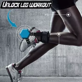 Регулируемый ремень для гантелей на лодыжку, крепление для гантелей, тренажеры для большеберцовой мышцы, многоцелевой ремень для лодыжки, силовой тренажер для ног в спортзале чёрный