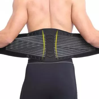 Регулируемый ремень для поддержки поясницы Дышащий ремень для поддержки поясницы M чёрный