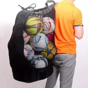Регулируемый ремень, футбольная сетчатая сумка на плечо, вмещает 15 мячей, очень большая для спортивных пляжных плавательных принадлежностей, футбольная сумка