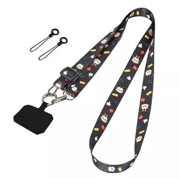 Регулируемый ремешок через плечо для мобильного телефона, шнурок для ожерелья, шнур для камеры, длинная веревка для подвешивания для iPhone, Huawei, Xiaomi, Samsung