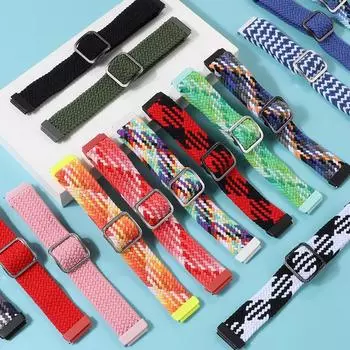Регулируемый ремешок для Huawei Band 7 8, плетеный браслет с одиночной петлей, эластичный нейлоновый браслет, ремешок Correa Miband