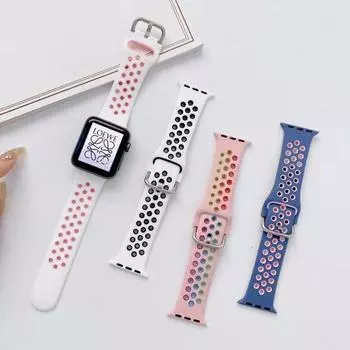 Регулируемый ремешок для наручных часов, аксессуары для часов, мягкий силиконовый сменный спортивный ремень для часов для iWatch 8/Pro B