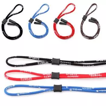 Регулируемый ремешок для очков, противоскользящий, 1 шт., нескользящий, удобный, спортивный, веревочный, шнур для очков, шейный шнур, горячая распродажа, ручная работа чёрный