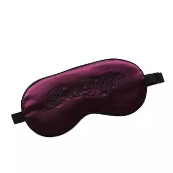 Регулируемый ремешок Вышитая шелковая маска для сна С рисунком «Спокойной ночи» Патчи для глаз Путешествия