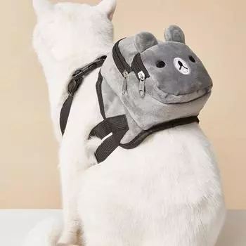 Регулируемый рюкзак для домашних животных, подходящий для маленьких собак и кошек, для прогулок и приключений, удобный и комфортный для переноски серый