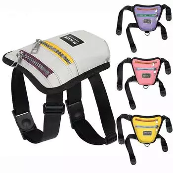 Регулируемый рюкзак для собак, средний размер, шлейка для собак с сумкой для самостоятельного ношения, для кемпинга, походов, путешествий, дрессировочного снаряжения розовый