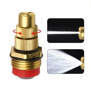 Регулируемый садовый дождеватель для полива, латунная распылительная головка с низким давлением и 4-точечным распылением с фильтром B