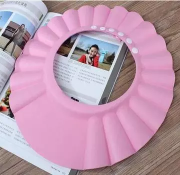 Регулируемый шампунь для душа, купания, ванны, защиты, мягкая шапочка для ребенка One Size розовый