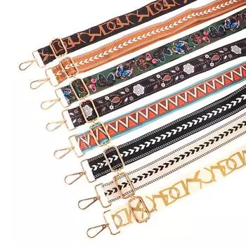 Регулируемый широкий ремень для сумки через плечо, цветной вышитый ремень, сменный аксессуар для сумки своими руками