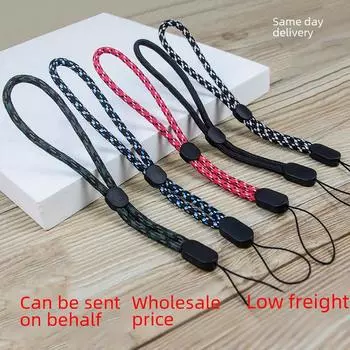 Регулируемый шнурок для мобильного телефона с защитой от потери и Bluetooth-динамиком Lanyard-hemp rope красный