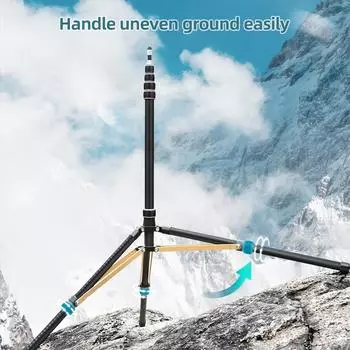 Регулируемый штатив, 252 см/99 дюймов, подставка для видеолампы, 4-секционная регулируемая подставка из углеродного волокна, 6 кг/13,2 фунта Carbon Fiber