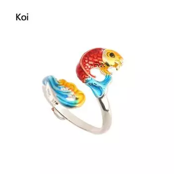 Регулируемый швейный крючок-наперсток «Павлин», петля для вязания крючком, швейные принадлежности, открытое кольцо, вязаное кольцо 1pc-Koi