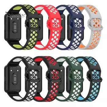 Регулируемый силиконовый ремешок для часов Мягкий сменный водонепроницаемый ремешок для часов для Samsung Яркий ремешок для часов для Galaxy Fit3 Спортивные вечеринки Бизнес черный белый