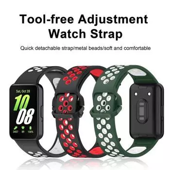 Регулируемый силиконовый ремешок для часов, мягкий сменный водонепроницаемый ремешок для часов Samsung, яркий ремешок для часов Galaxy