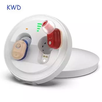 Регулируемый слуховой аппарат Магнитный перезаряжаемый портативный Bluetooth слуховой аппарат для пожилых людей с низким уровнем шума усилитель звука s чёрный